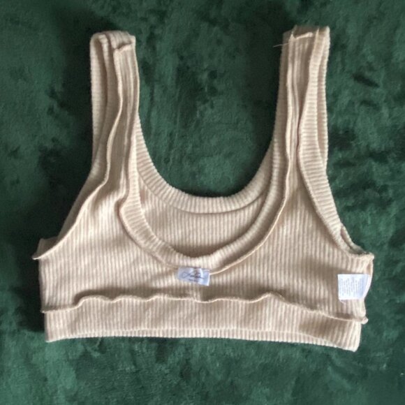 Laina rauma Sold Out Latte Dance Class Fuzzy Ribbed Thong Sports Bra Set Medium - Picture 10 of 16